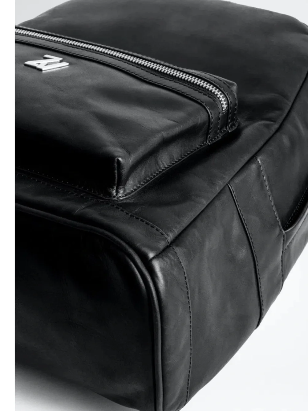 ZADIG&VOLTAIRE Black Leather Backpack - Sleek Everyday Carry
